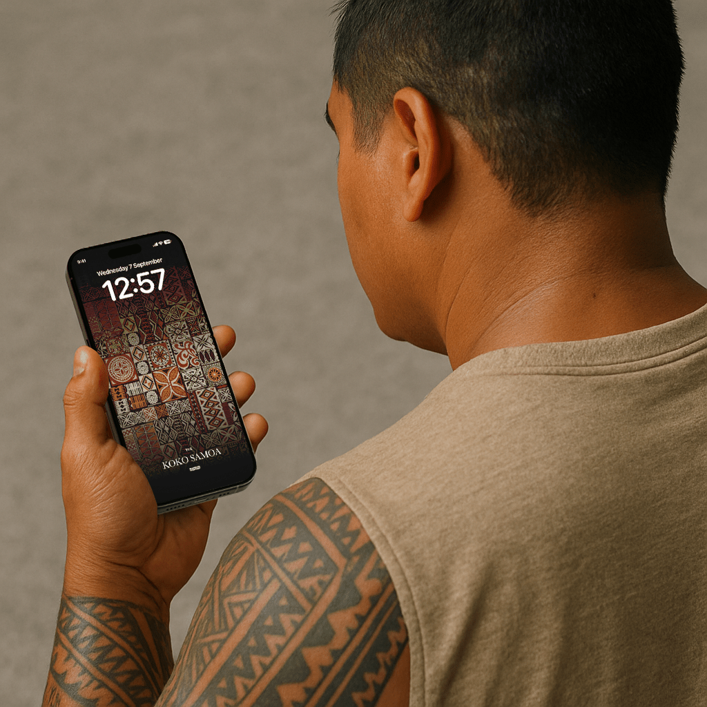 Phone wallpaper by The Koko Samoa featuring vibrant, tropical-themed design for AU, NZ, and USA devices.