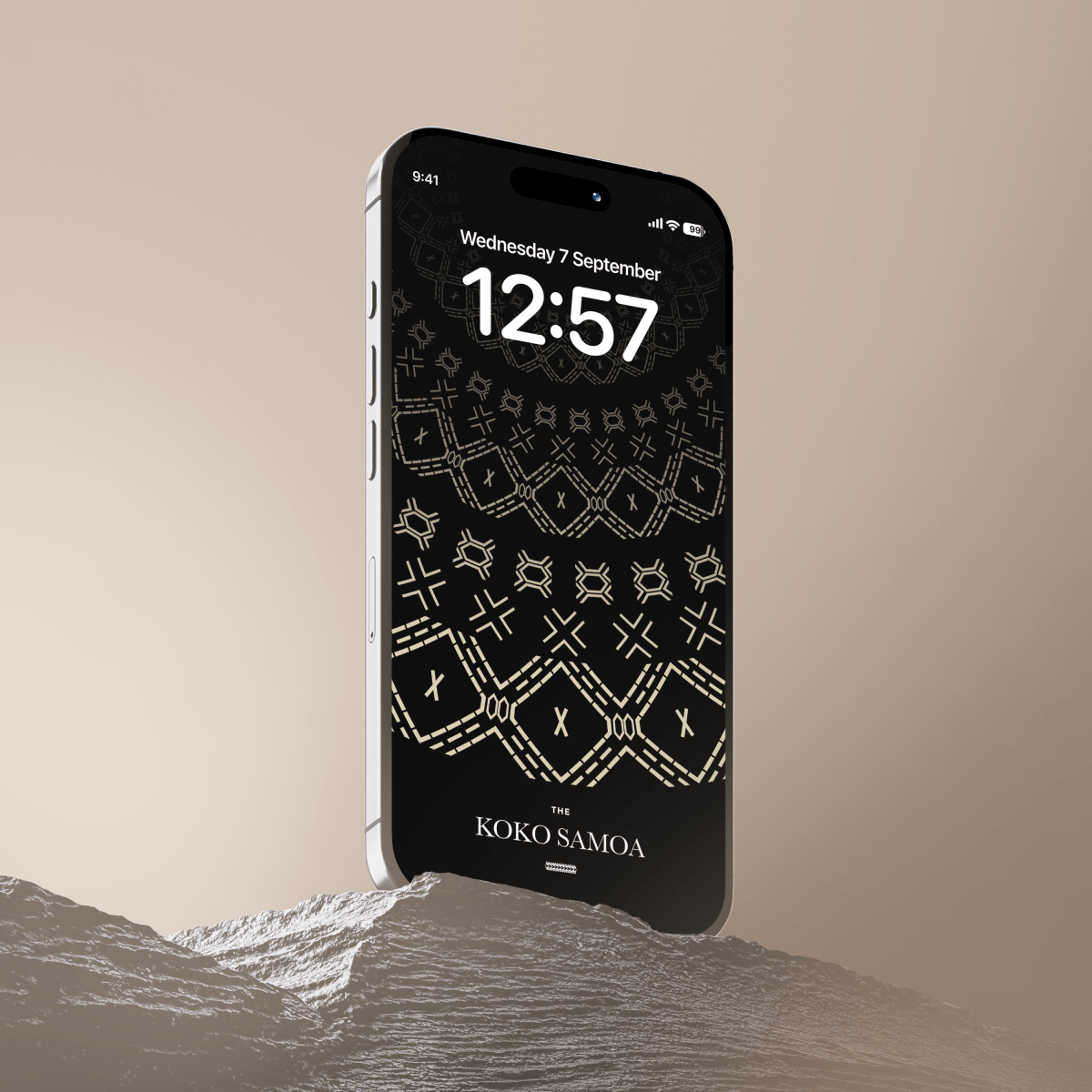 Samoan Malu phone wallpaper by The Koko Samoa, featuring traditional tattoo design for mobile screens in AU, NZ, and USA.