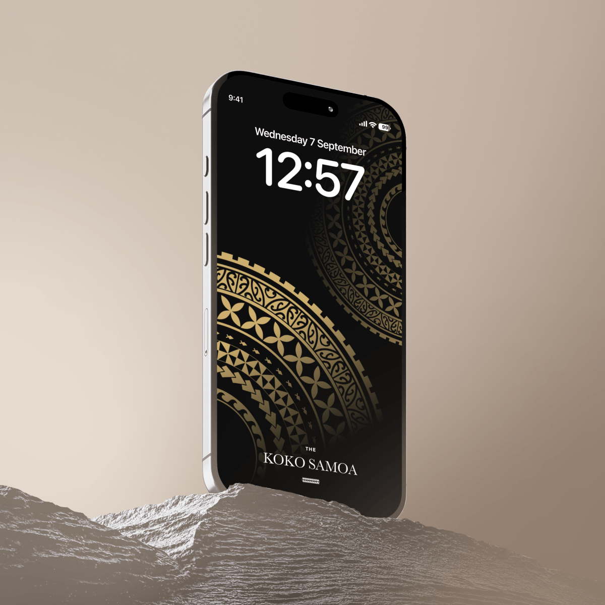 United Gold phone wallpaper by The Koko Samoa featuring a vibrant gold-themed design for AU, NZ, and USA devices.