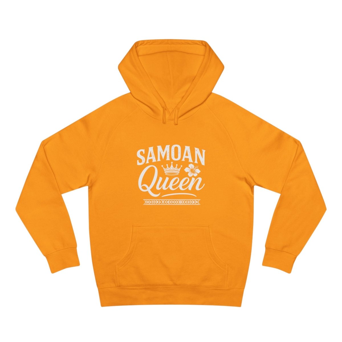 Samoan Queen IslandSoft™ hoodie in asphalt heather, premium material, XS size, featuring a stylish design from The Print Bar.