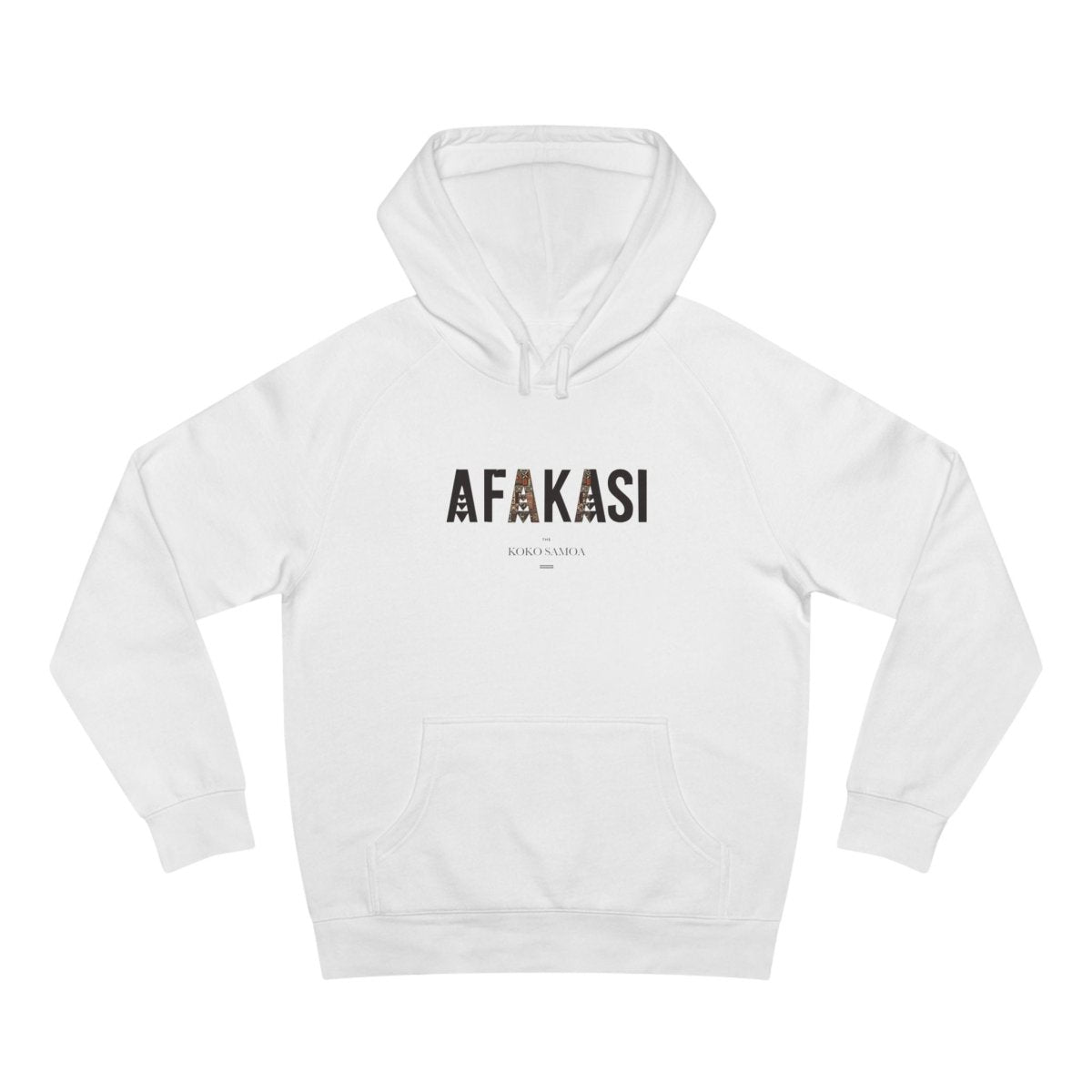 Black IslandSoft™ Hoodie by The Print Bar, premium Afakasi hoodie in XS to 2XL, shown with front view and fabric details.