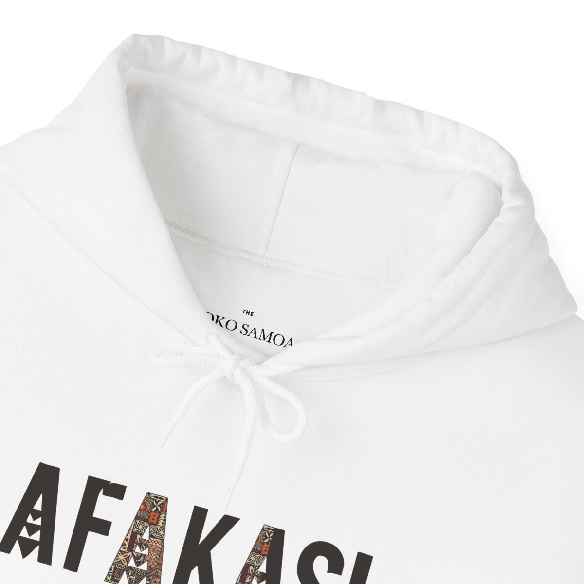 White IslandHeavy™ hoodie, plus 2XL-5XL, featuring a comfortable hoodie design for Afakasi in AU/NZ.