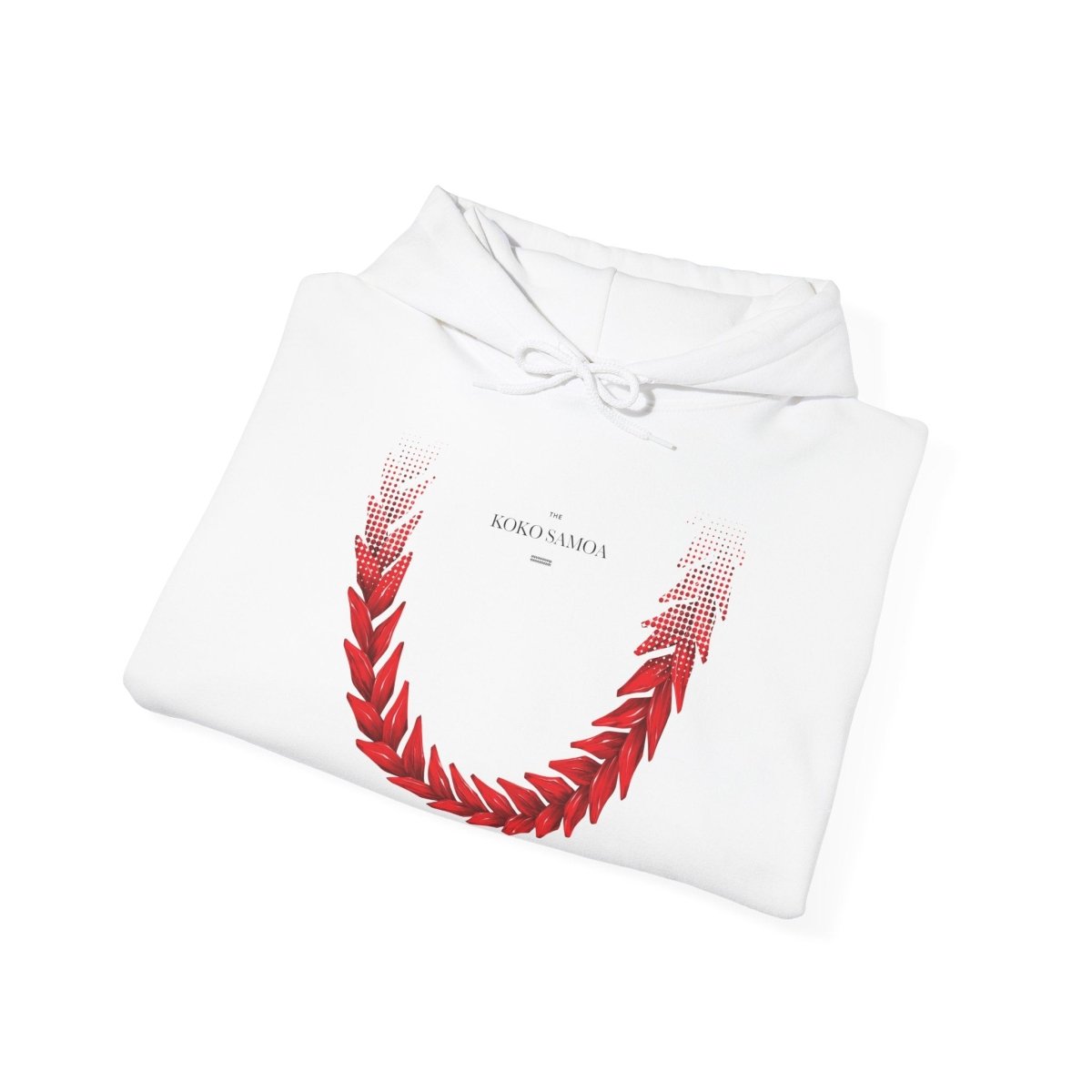 White IslandHeavy™ hoodie in plus sizes 2XL-5XL, featuring a cozy hood and casual fit.