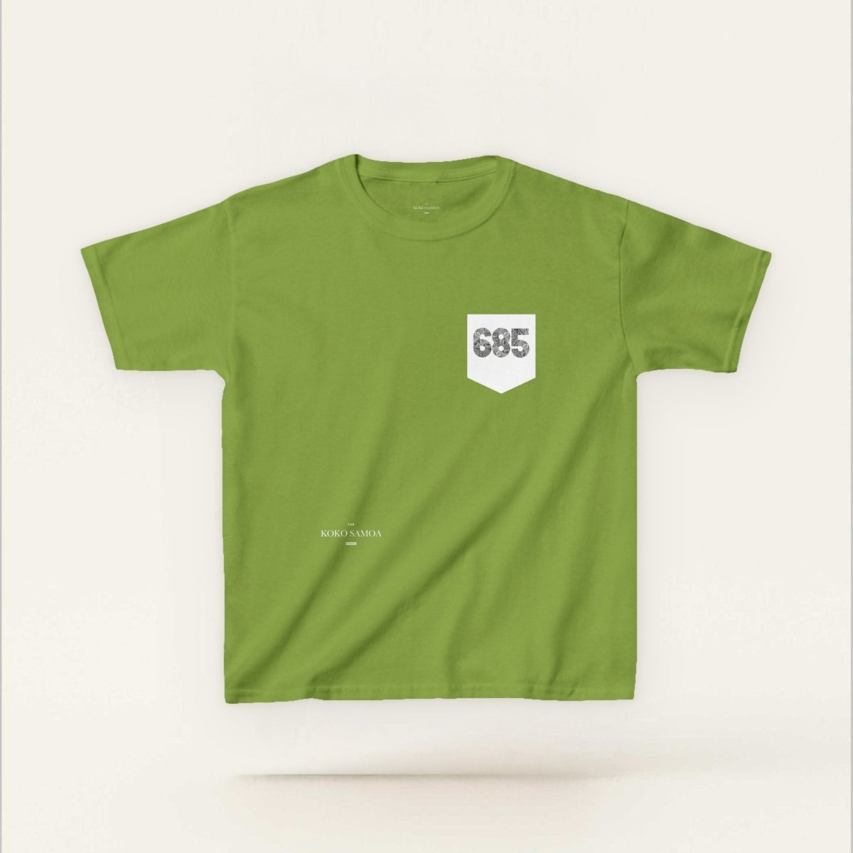 Kids unisex navy tee from The Print Bar featuring a front pocket, ideal for casual wear and comfortable kids' clothing.