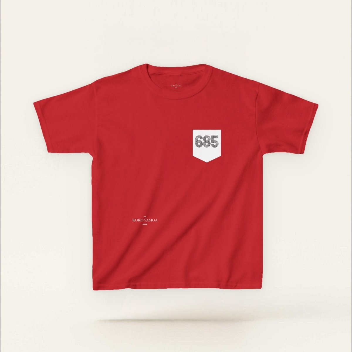 Kids unisex navy tee from The Print Bar with a pocket, designed for children in AU/NZ, casual kids clothes.
