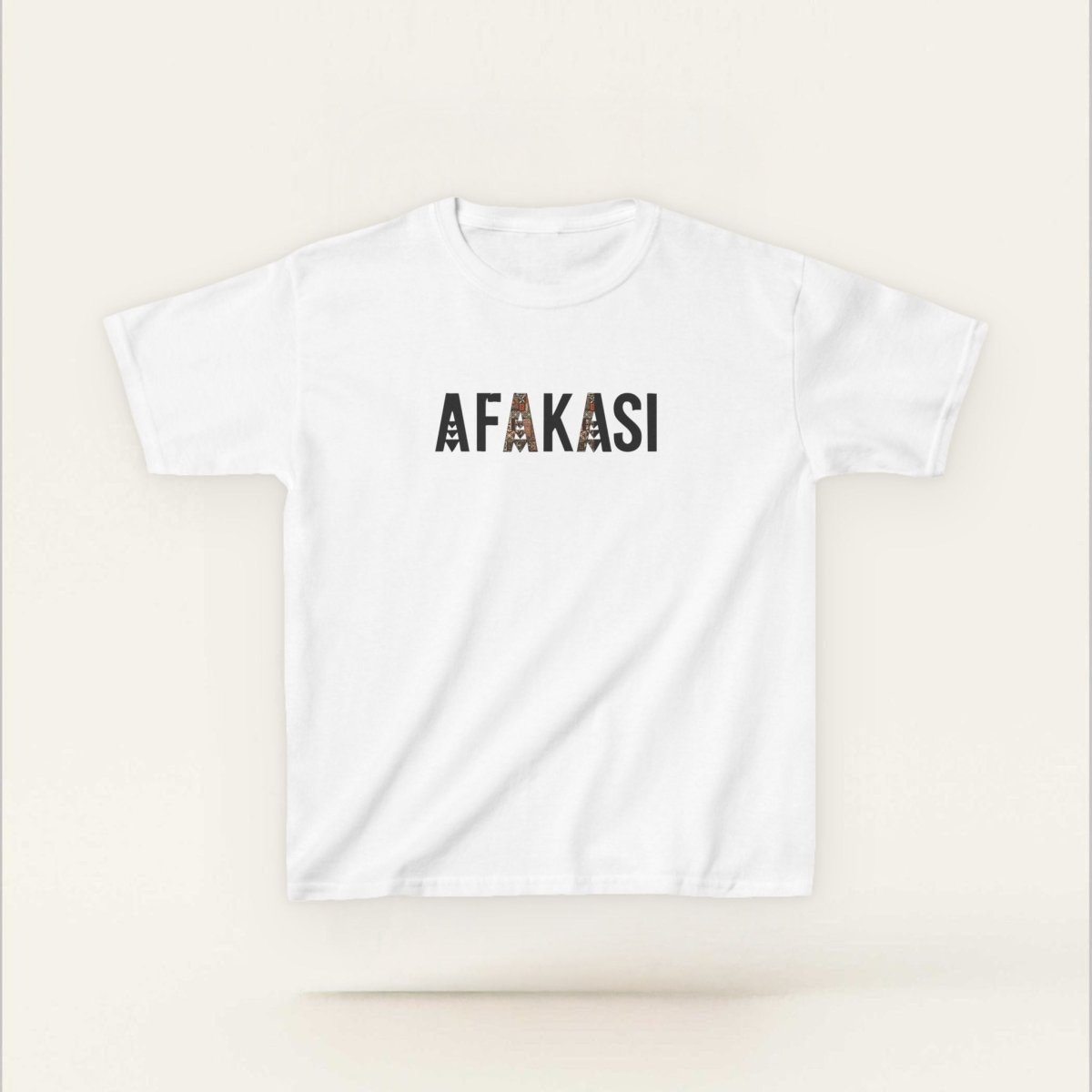 Kids unisex navy tee by The Print Bar featuring the Afakasi design, ideal for kids’ casual wear in AU/NZ.