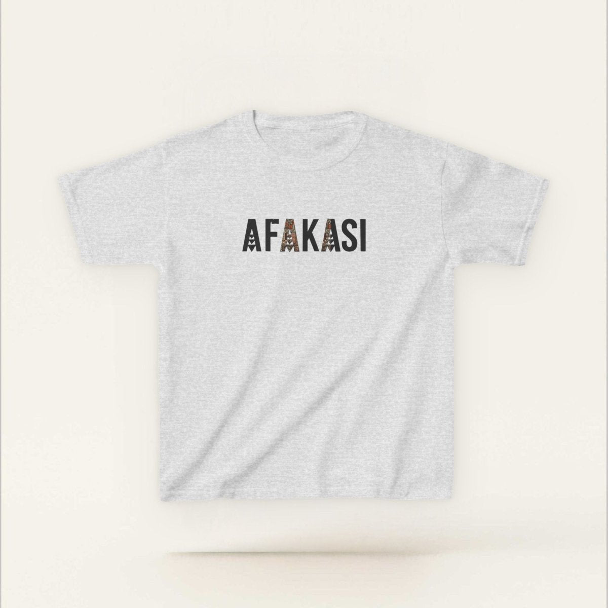 Kids unisex navy T-shirt by The Print Bar featuring Afakasi design, suitable for children in AU/NZ.