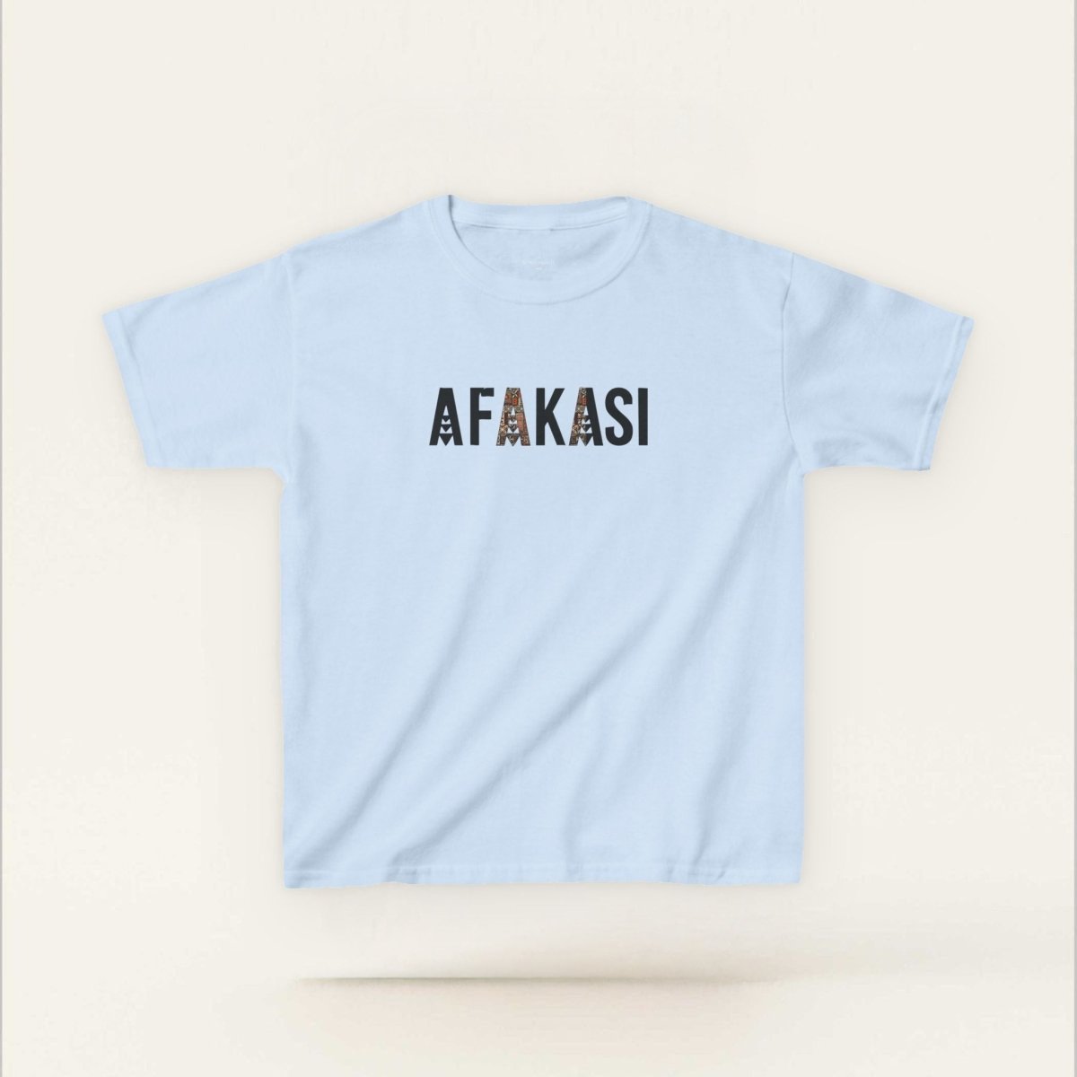 Kids unisex navy tee from The Print Bar featuring Afakasi design, suitable for children in AU/NZ.