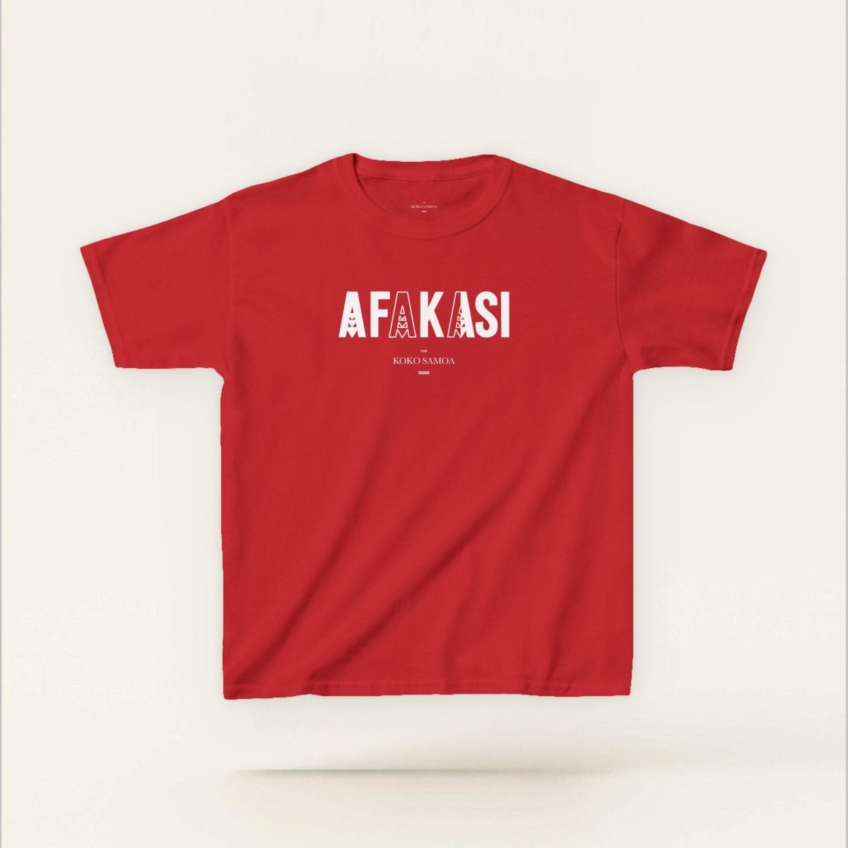 Navy kids unisex Afakasi T-shirt from The Print Bar, casual kids clothing for AU/NZ, featuring a comfortable fit and soft fabric.