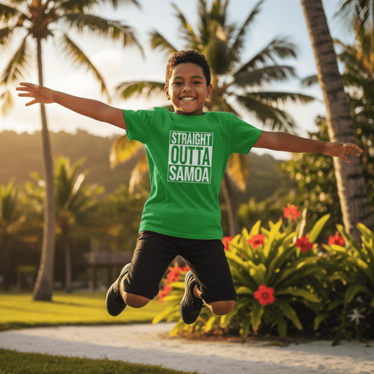 Kids Unisex Tee - Straight Outta Samoa - AU/NZ - The Koko Samoa