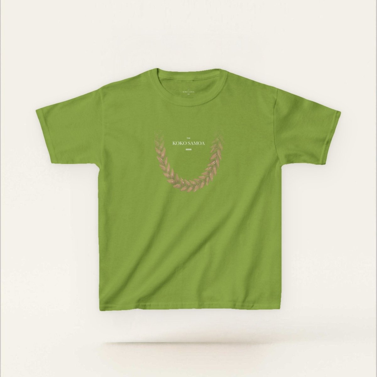 Kids unisex T-shirt by The Print Bar in Ula Fala Brown, featuring a casual fit and playful design for children.