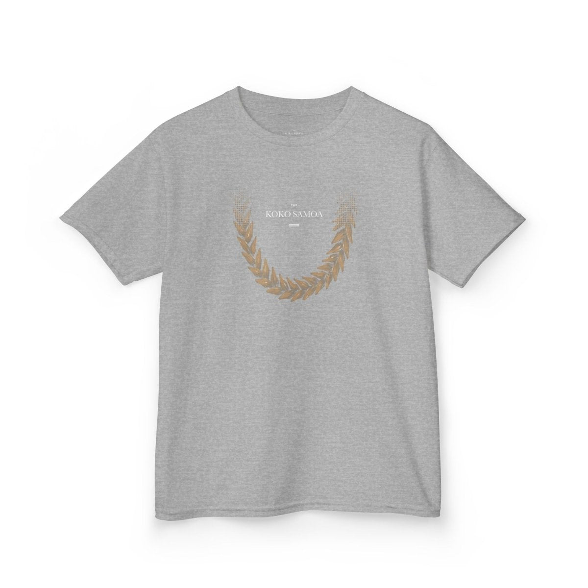 Kids unisex T-shirt by The Print Bar in brown with Ula Fala design, suitable for children in AU/NZ.