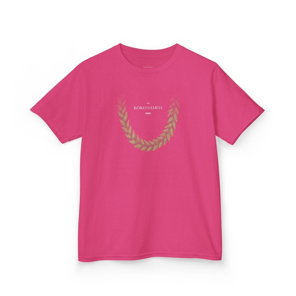 Kids unisex T-shirt by The Print Bar in brown with Ula Fala design, casual kids clothing suitable for AU/NZ sizes.