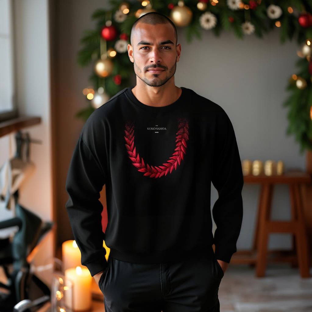 Unisex navy heavy sweatshirt by The Print Bar featuring the Ula Fala design, casual and comfortable for everyday wear.