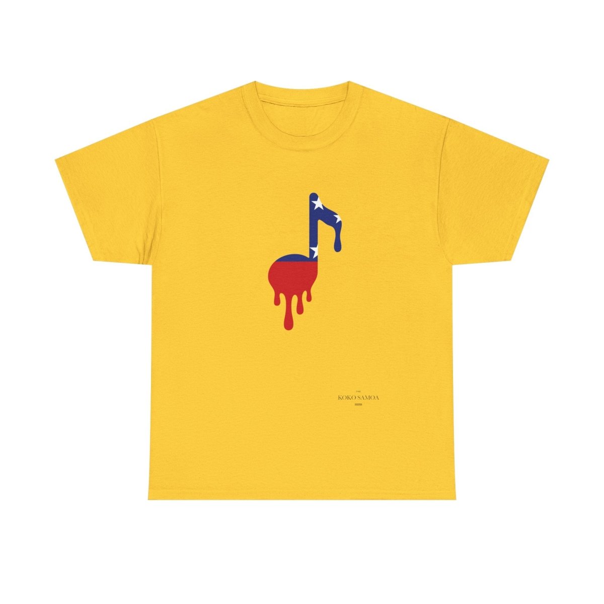 Unisex heavy tee by The Print Bar featuring a Samoan note design in ash color, casual and comfortable men's and women's T-shirt.