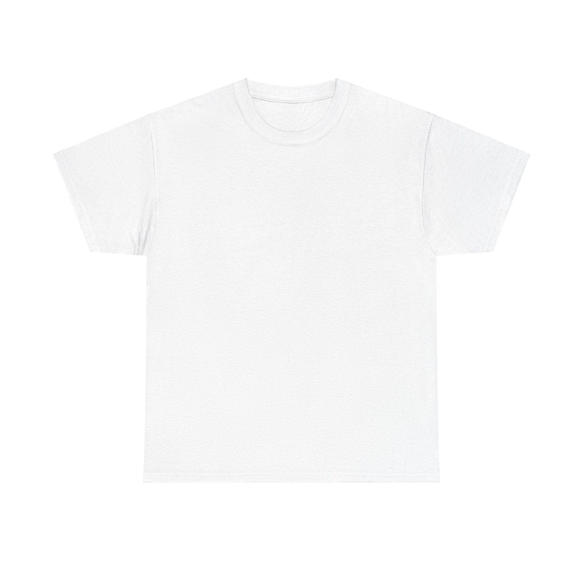 White unisex heavy T-shirt by The Print Bar, durable cotton tee with a relaxed fit for casual wear.