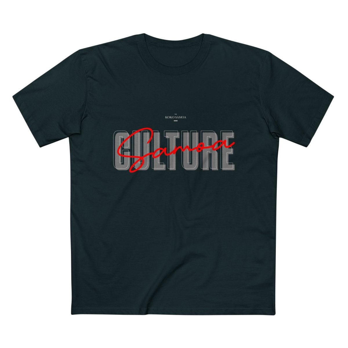 Soft unisex Samoa Culture tee by The Print Bar, featuring a comfortable fit and Samoa-inspired design in army green.