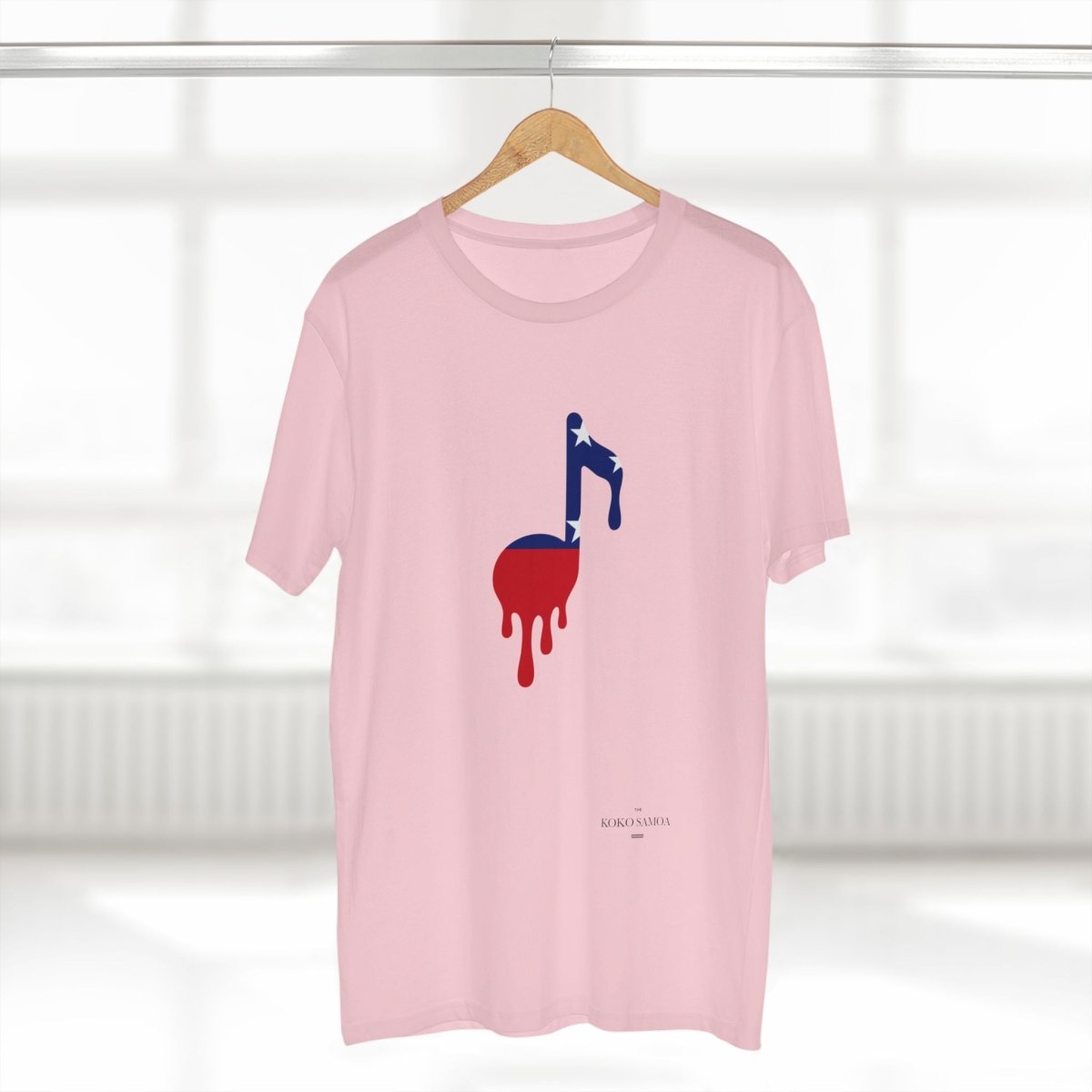 Soft unisex Samoan Note tee by The Print Bar, athletic heather fabric, size XS, casual fit for men and women.