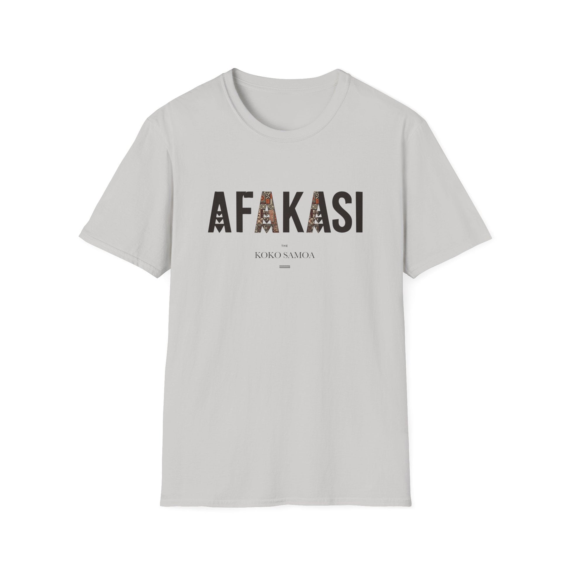Charcoal unisex soft tee from The Print Bar featuring Afakasi design, casual fit for men and women in AU/NZ.