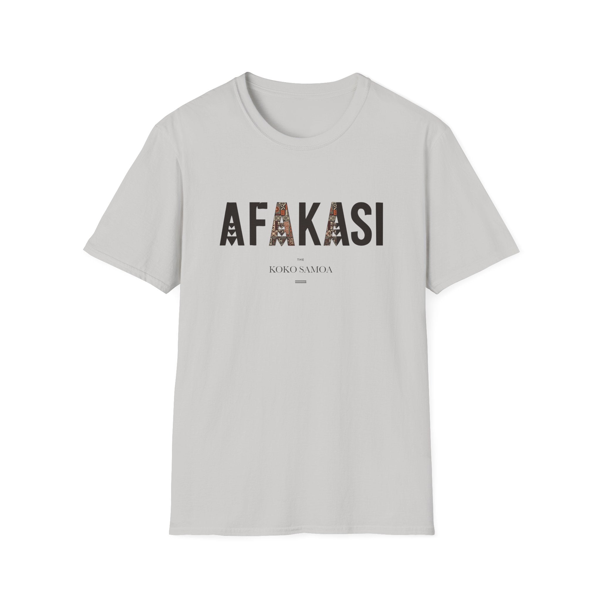 Charcoal unisex soft tee from The Print Bar featuring Afakasi design, casual fit for men and women in AU/NZ.