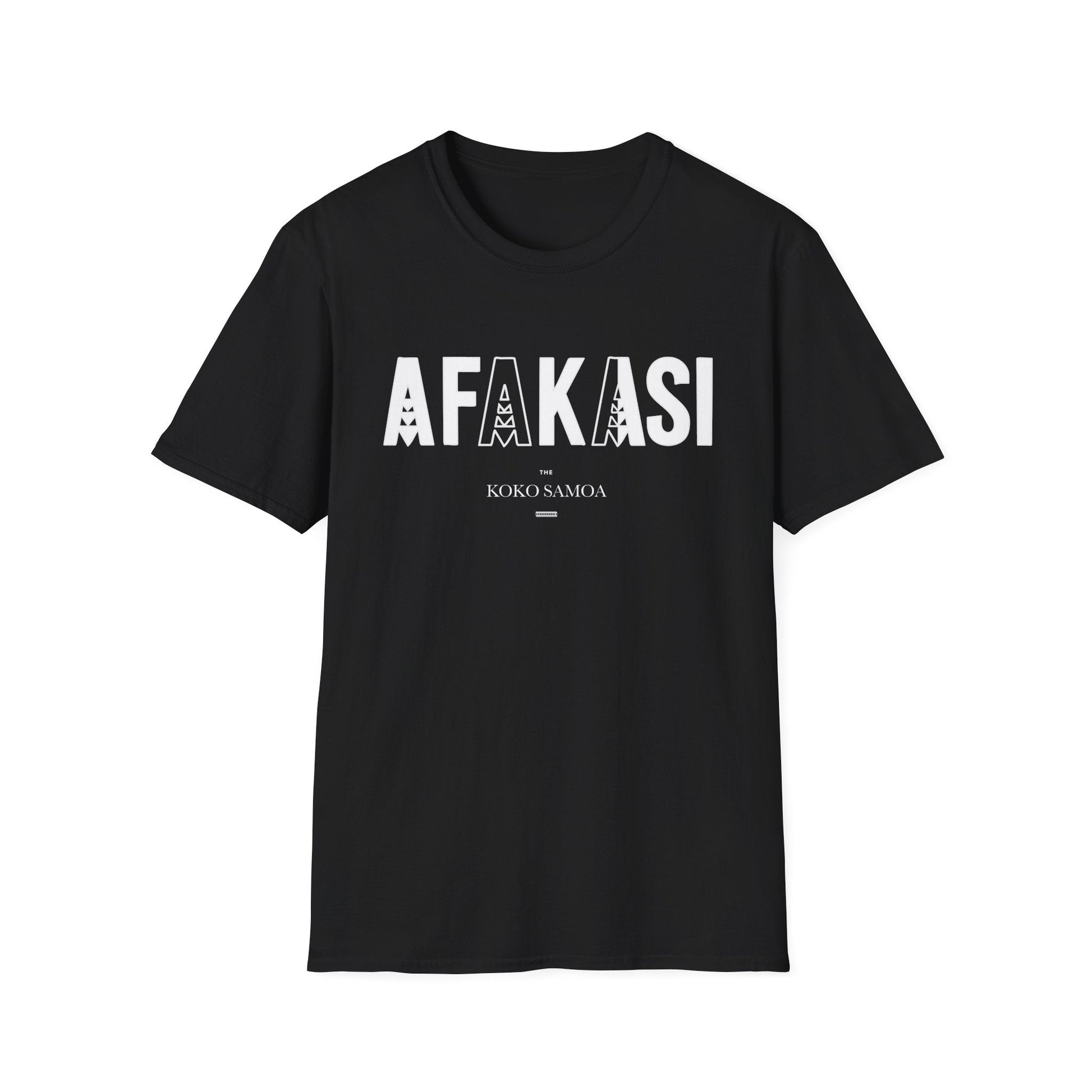 Charcoal soft unisex tee by The Print Bar featuring the Afakasi design, casual and comfortable for AU/NZ wear.