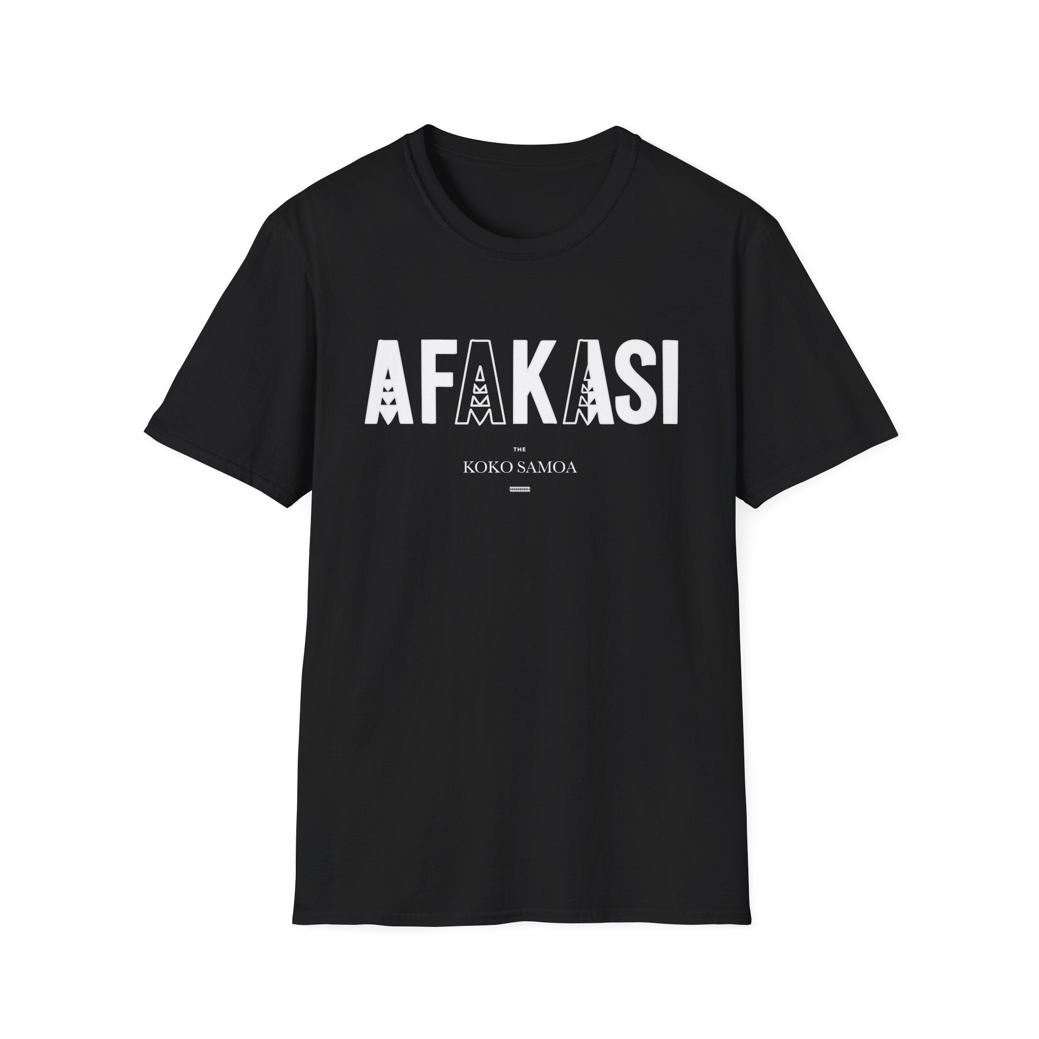 Charcoal soft unisex tee by The Print Bar featuring the Afakasi design, casual and comfortable for AU/NZ wear.