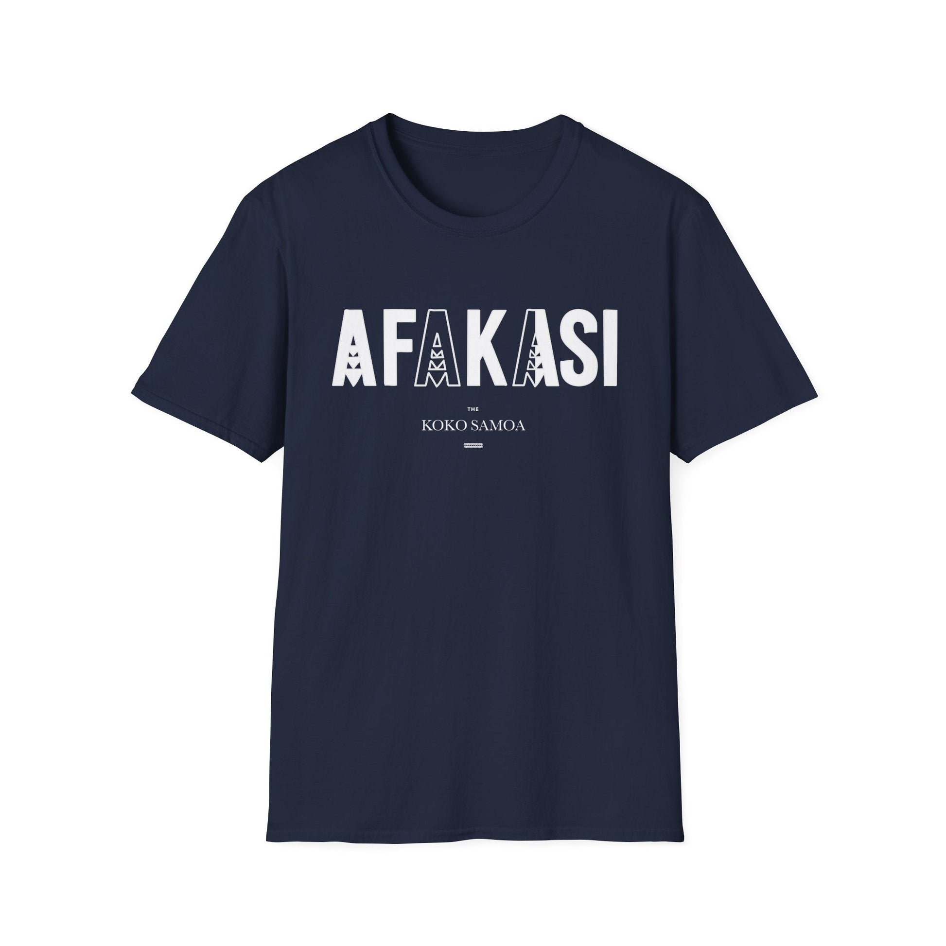 Charcoal unisex soft tee by The Print Bar featuring the Afakasi design, ideal for casual wear in AU/NZ.