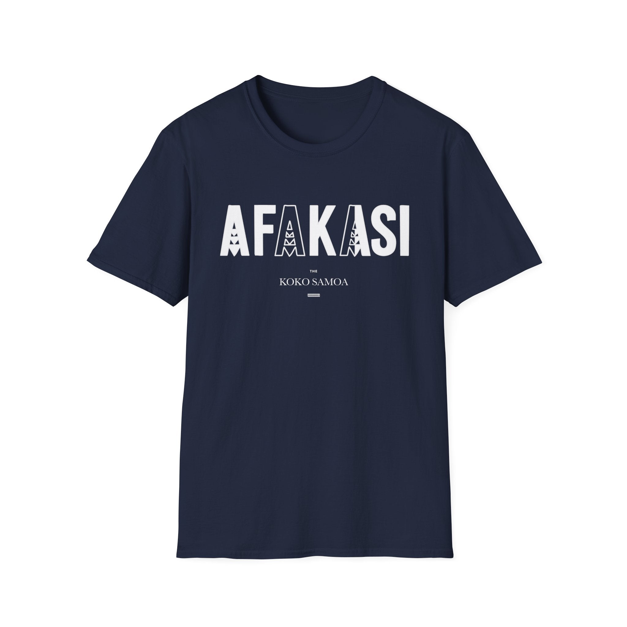 Charcoal unisex soft tee by The Print Bar featuring the Afakasi design, ideal for casual wear in AU/NZ.