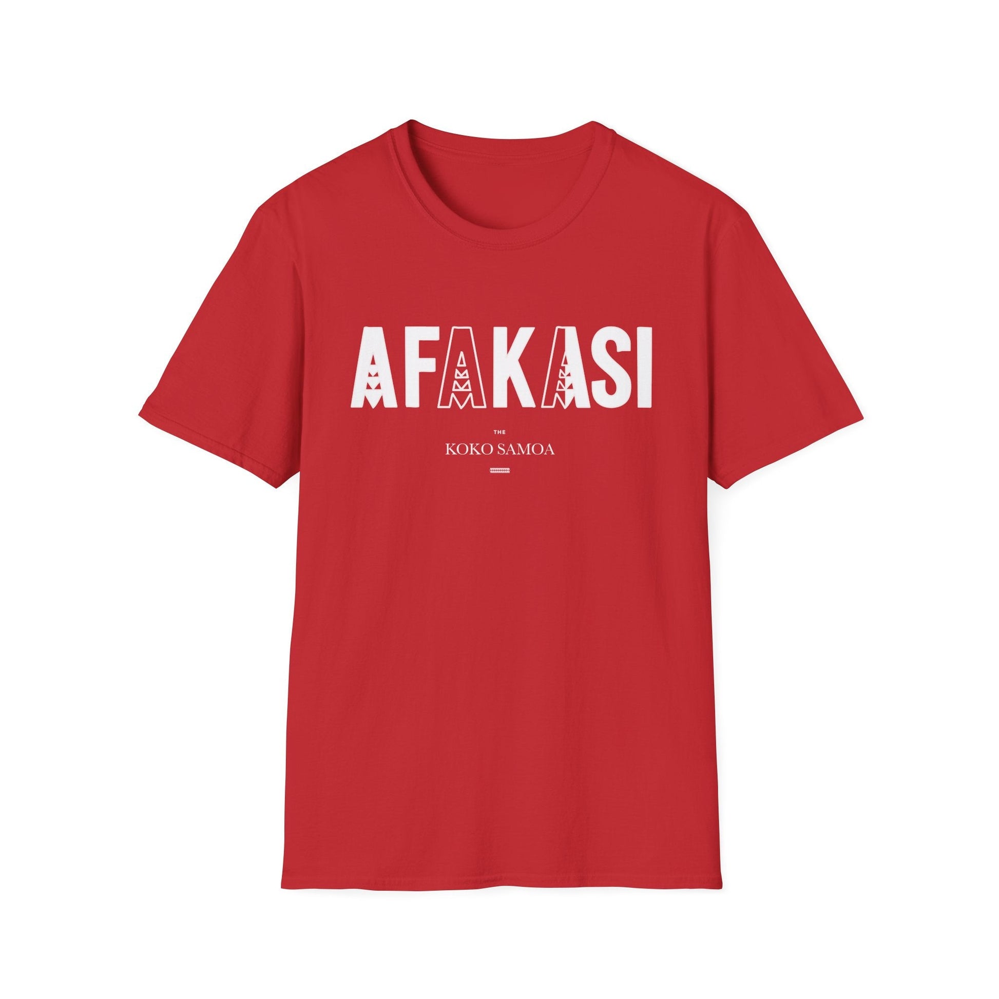 Charcoal soft unisex tee by The Print Bar featuring the Afakasi design, ideal for casual wear in AU/NZ.
