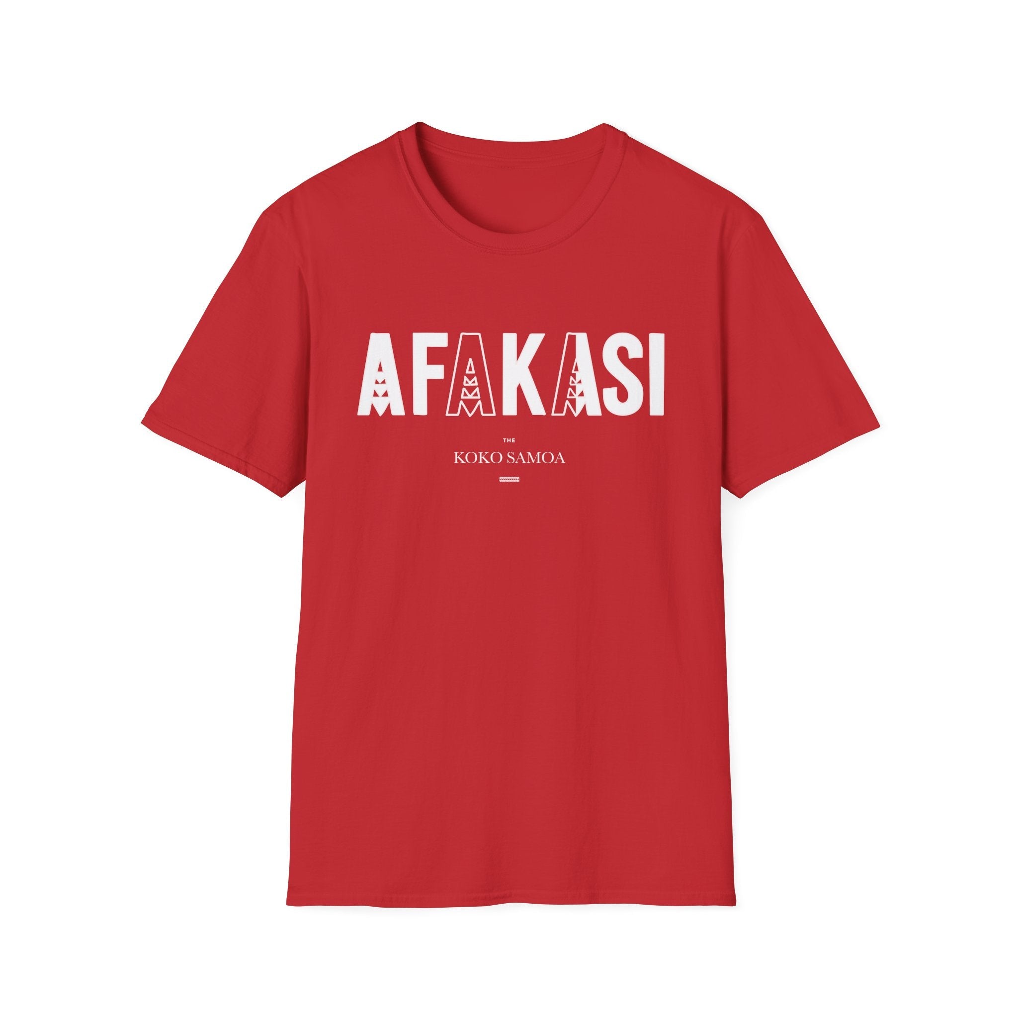 Charcoal soft unisex tee by The Print Bar featuring the Afakasi design, ideal for casual wear in AU/NZ.