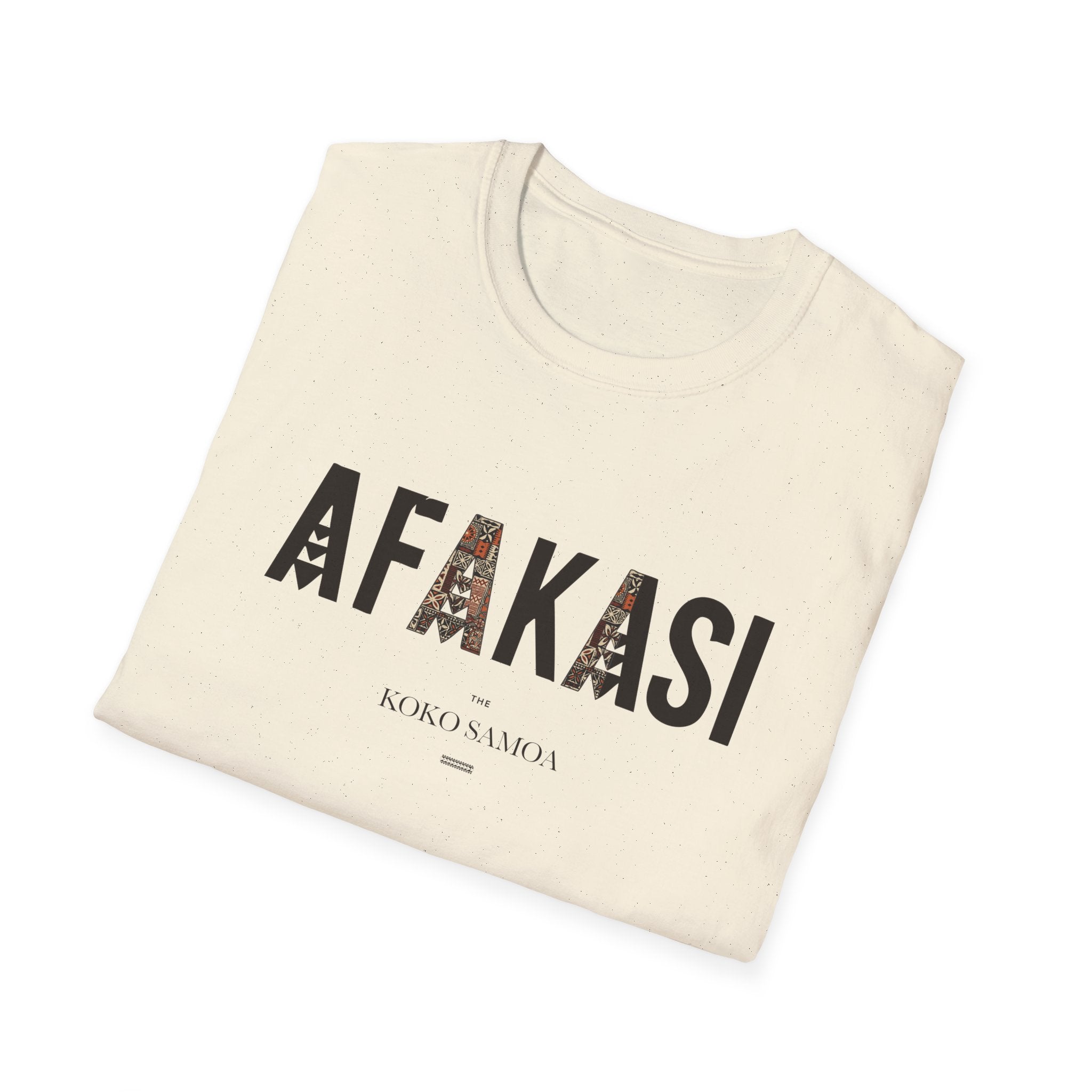 Charcoal soft unisex tee from The Print Bar featuring the Afakasi design, perfect for casual wear in AU/NZ.