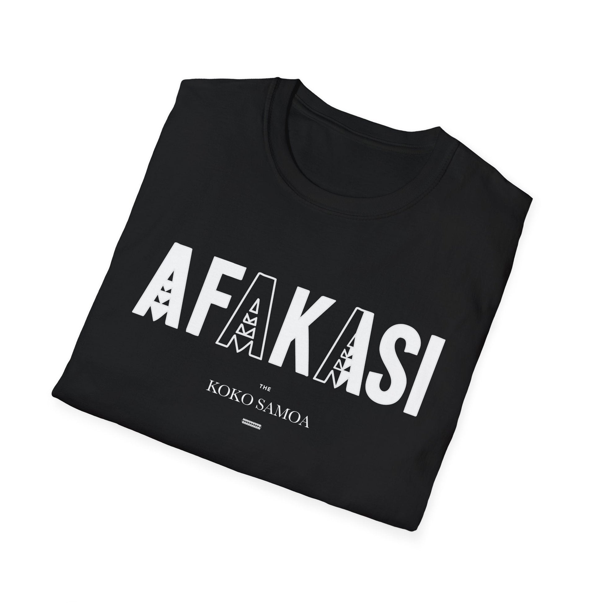 Charcoal unisex soft tee by The Print Bar featuring the Afakasi design, ideal for casual wear in AU/NZ.