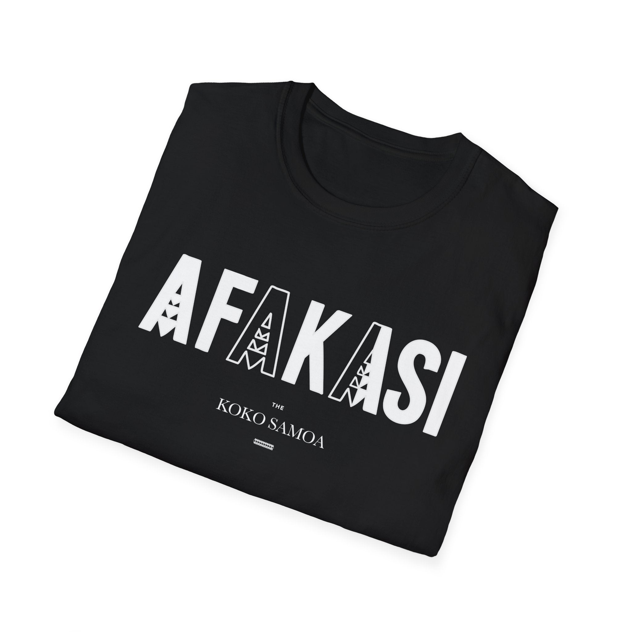 Charcoal unisex soft tee by The Print Bar featuring the Afakasi design, ideal for casual wear in AU/NZ.