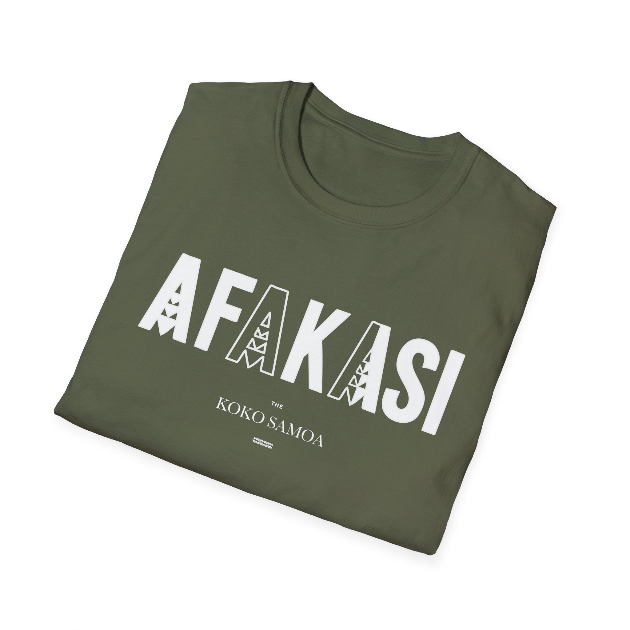Charcoal unisex soft tee from The Print Bar featuring the Afakasi design, perfect for casual wear in AU/NZ.