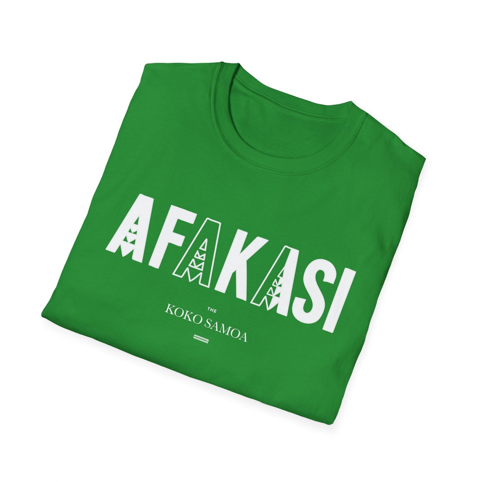 Charcoal unisex soft tee from The Print Bar, featuring the Afakasi design, perfect casual wear for AU/NZ markets.
