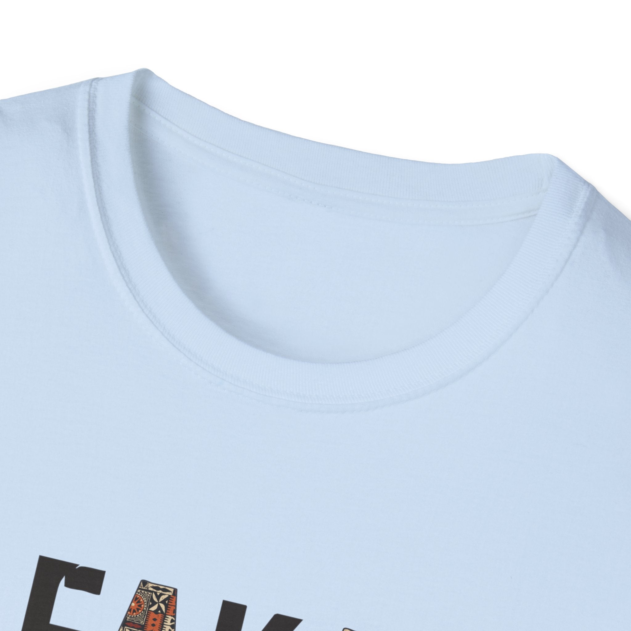 Charcoal soft unisex Afakasi tee by The Print Bar, showcasing a comfortable, casual T-shirt design for AU/NZ sizes.