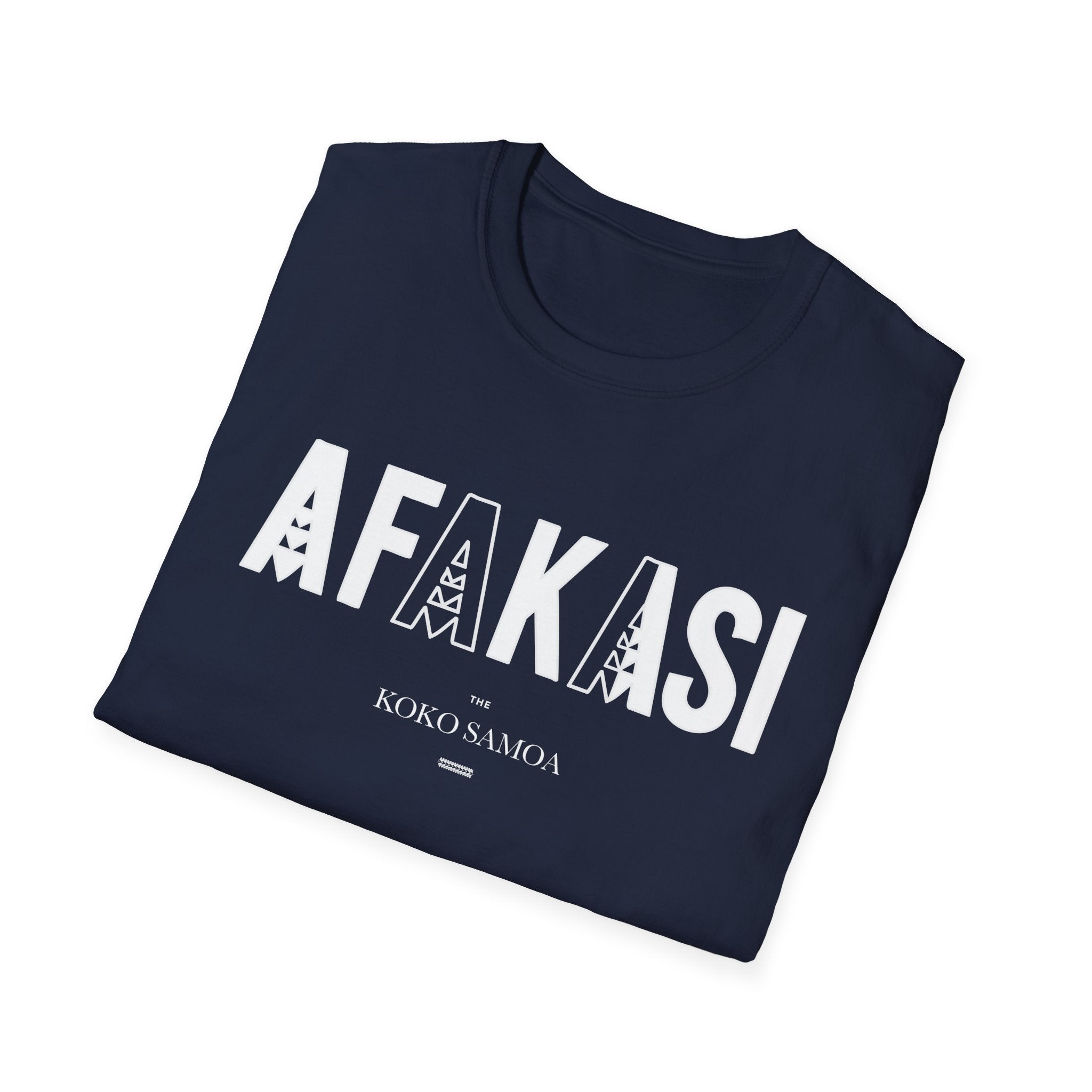 Charcoal unisex soft tee by The Print Bar featuring the Afakasi design, perfect for casual wear in AU/NZ.