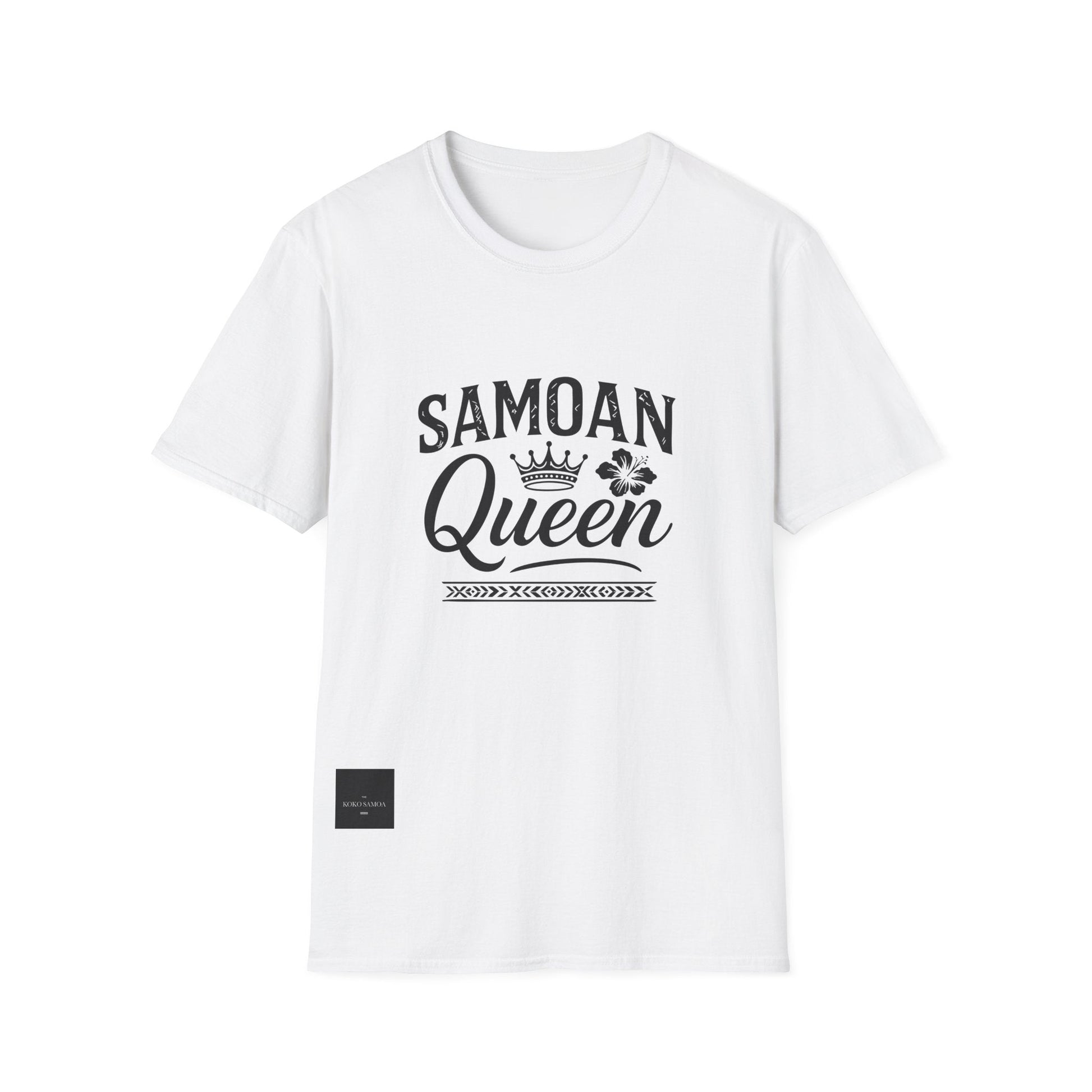 Charcoal soft unisex tee by The Print Bar featuring a Samoan Queen AU/NZ design, casual fit and comfortable fabric.