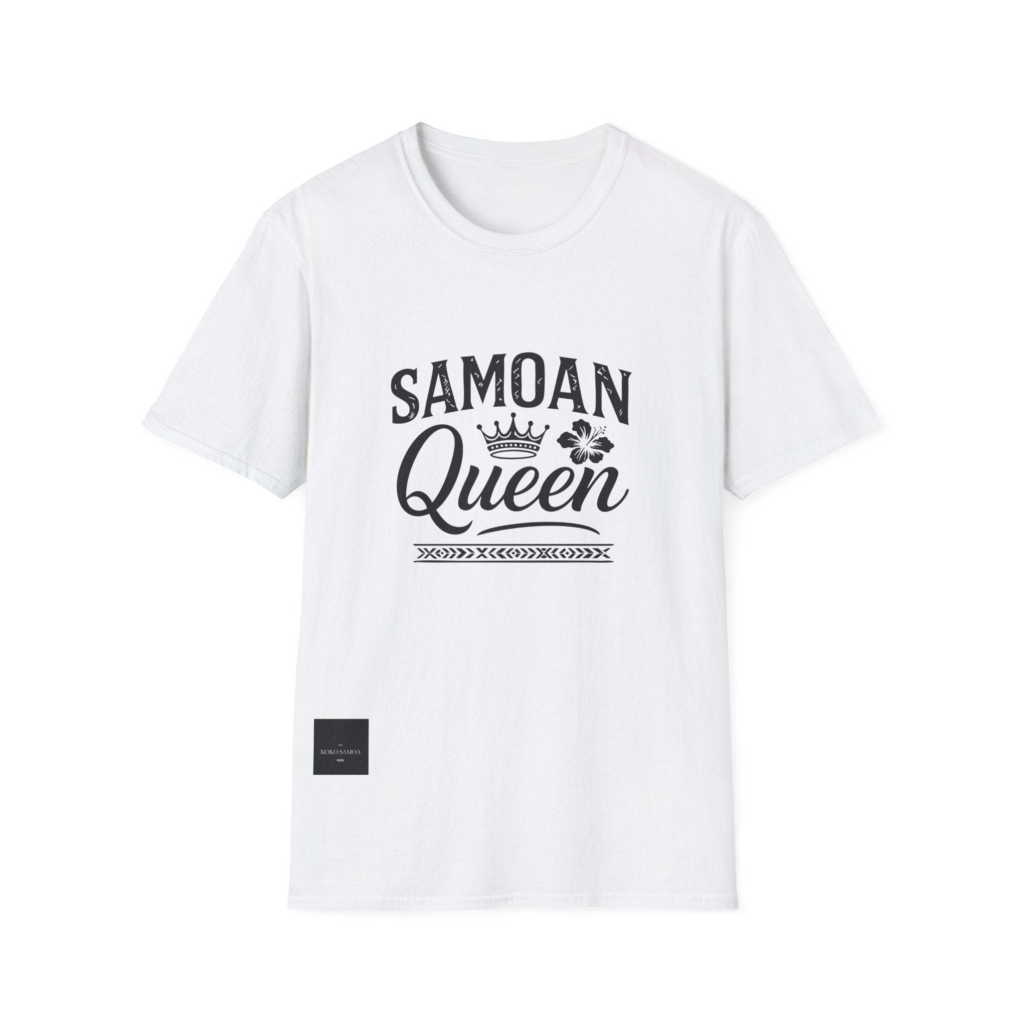 Charcoal soft unisex tee by The Print Bar featuring a Samoan Queen AU/NZ design, casual fit and comfortable fabric.