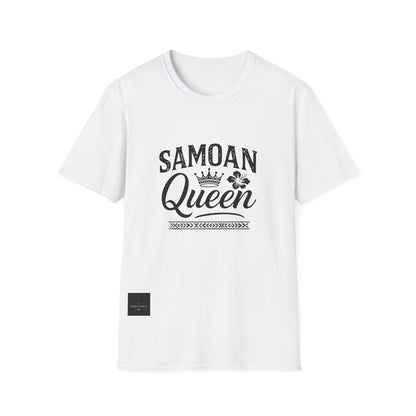 Charcoal unisex soft tee by The Print Bar featuring a Samoan Queen AU/NZ design, casual and comfortable clothing for all.