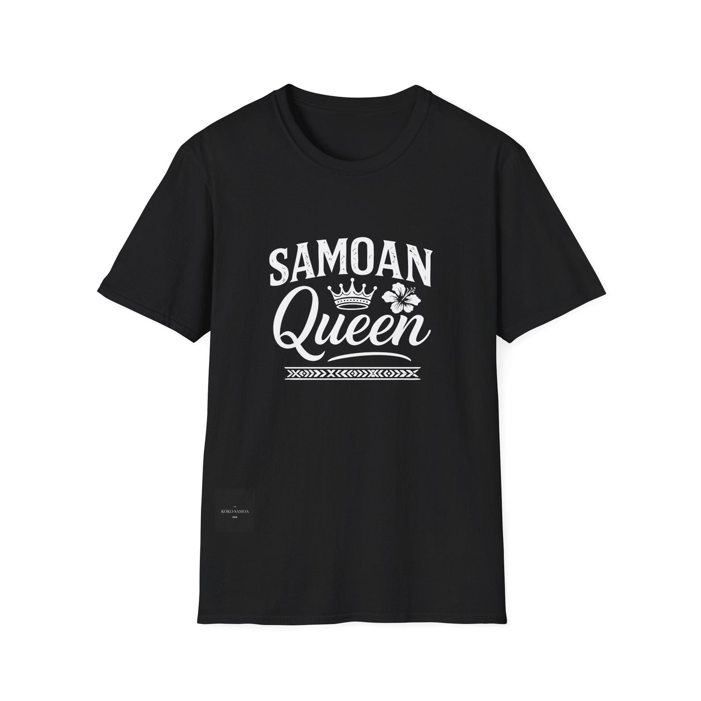 Soft unisex Samoan Queen AU/NZ T-shirt by The Print Bar, charcoal color, casual unisex tee with comfortable fit.