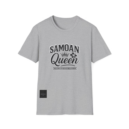 Charcoal unisex soft tee by The Print Bar featuring a Samoan Queen AU/NZ design, comfortable and stylish unisex T-shirt.