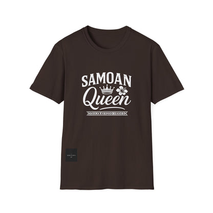 Charcoal soft unisex tee featuring Samoan Queen AU/NZ design by The Print Bar, casual and comfortable unisex t-shirt.
