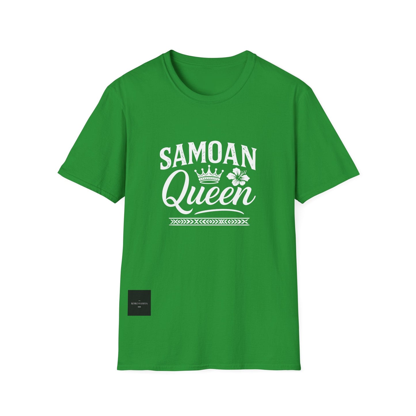 Charcoal soft unisex tee by The Print Bar featuring a Samoan Queen AU/NZ design on front.