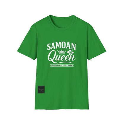 Charcoal soft unisex tee by The Print Bar featuring a Samoan Queen AU/NZ design on front.