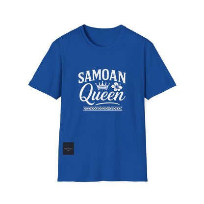Charcoal soft unisex tee by The Print Bar featuring a Samoan Queen AU/NZ design, casual and comfortable for everyday wear.