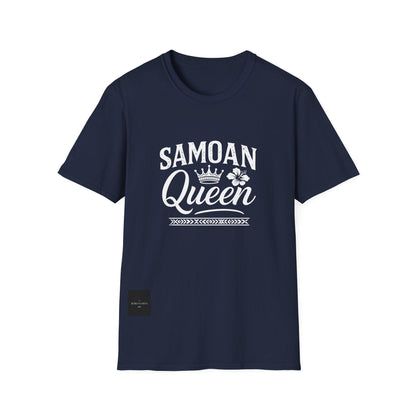 Charcoal soft unisex tee by The Print Bar featuring a Samoan Queen AU/NZ design, casual and comfortable clothing for all.