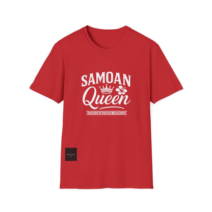 Charcoal soft unisex tee by The Print Bar featuring a Samoan Queen AU/NZ design, casual and comfortable unisex T-shirt.