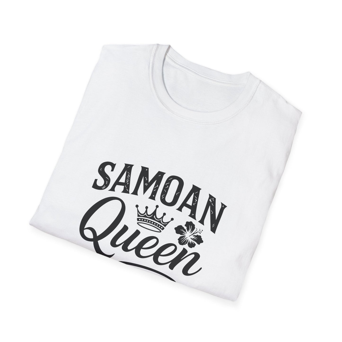 Charcoal soft unisex tee by The Print Bar featuring a Samoan Queen design, comfortable and stylish unisex T-shirt for AU/NZ.