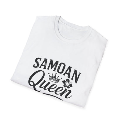 Charcoal soft unisex tee by The Print Bar featuring a Samoan Queen design, comfortable and stylish unisex T-shirt for AU/NZ.